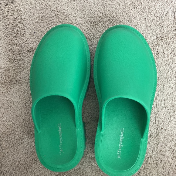 Jeffrey Campbell X Free People BAE Platform Mule Clog Green - 9 - Picture 3 of 6